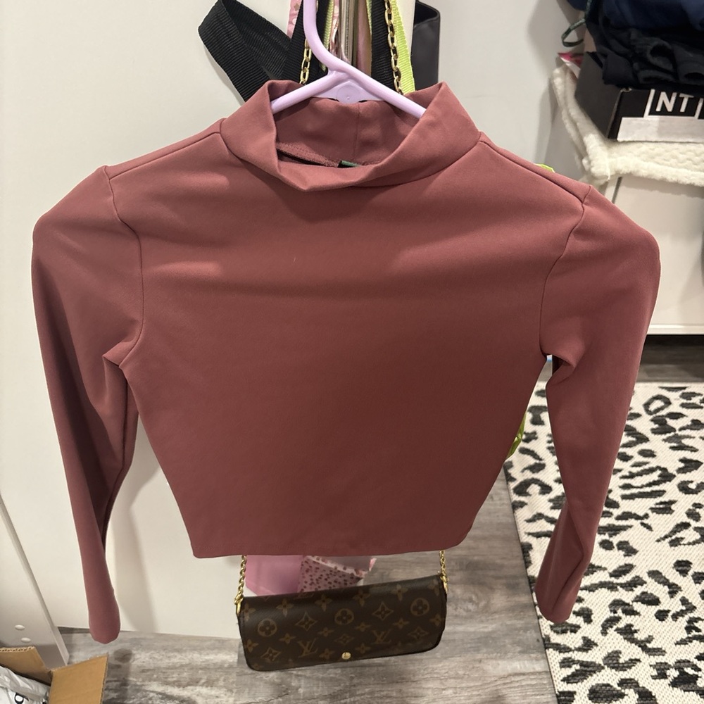 Chic Mauve Long Sleeve Top